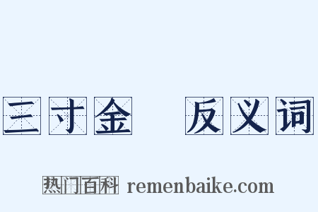 三寸金蓮反义词是什么意思的图片